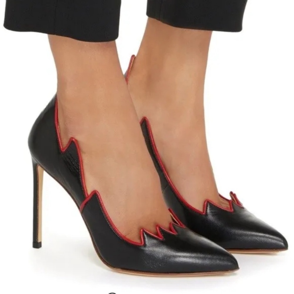 Francesco Russo Flame Leather Heels